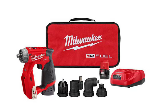 Milwaukee M12 FUEL 12V Cordless 4-in-1 Installation 3/8" Drill Driver Kit 2505-22