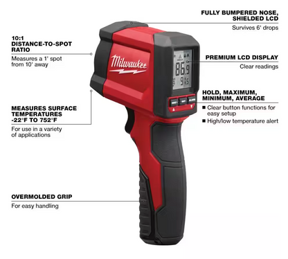 Milwaukee 10:1 Infrared Thermometer 2267-20H