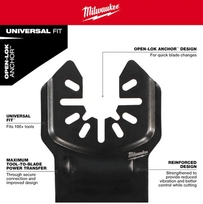 Milwaukee 1-3/8" Titanium Bi-Metal Universal Fit Wood and Metal Cutting Multi-Tool Oscillating Blade 10-Pack (49-25-1230)