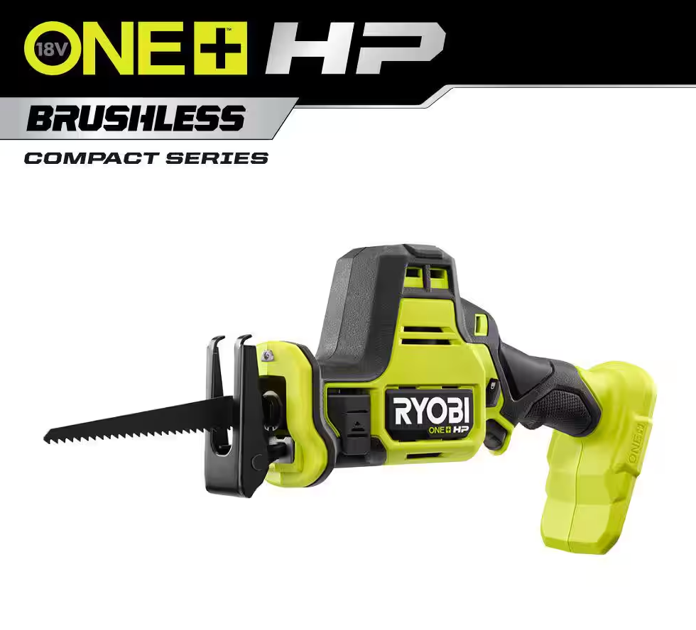 RYOBI ONE+ HP 18V Cordless Compact One-Handed Reciprocating Saw PSBRS01B (TOOL ONLY)