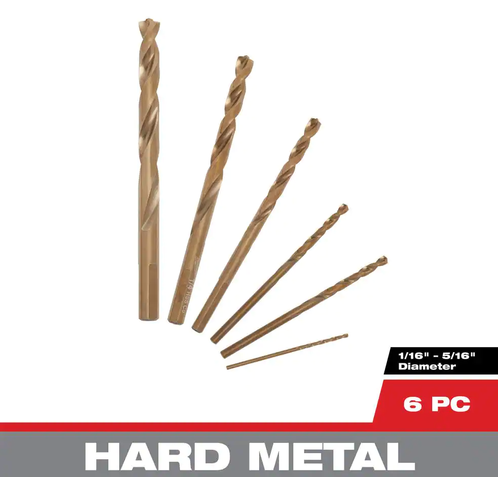 Milwaukee Cobalt Red Helix Drill Bit Set 6pcs (48-89-2330)