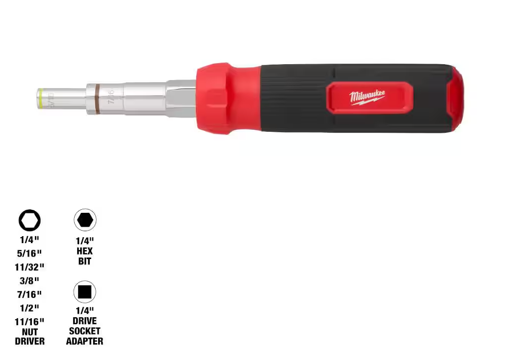 Milwaukee 9-in-1 Multi-Nut Driver Magnetic SAE (48-22-2920)