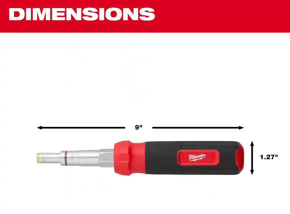 Milwaukee 9-in-1 Multi-Nut Driver Magnetic SAE (48-22-2920)