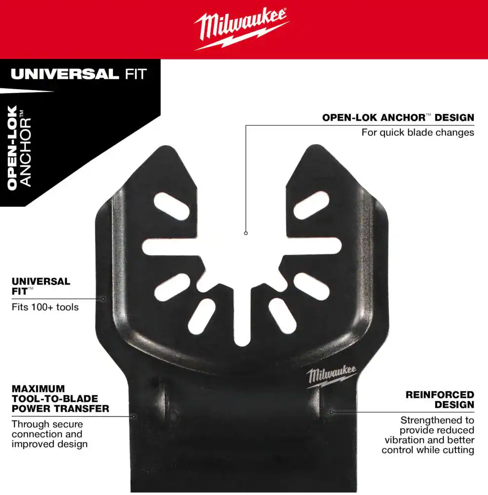 Milwaukee 1-3/8" Carbide Universal Fit Extreme Metal Cutting Multi-Tool Oscillating Blade 2-Pack (49-25-1502)