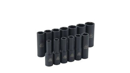 MACTO TOOLS 3/8" 13pcs. Drive Metric 6 Point ADV Deep Impact Socket Set (SBDPM136V)