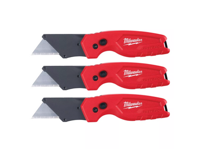 Milwaukee 3pcs. FASTBACK Compact Folding Utility Knives (48-22-1500PA)