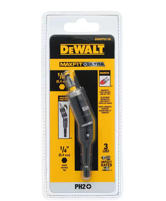 DEWALT MAXFIT ULTRA Pivot Holder with PH2 1" Bit (DWAFPVT-2H)