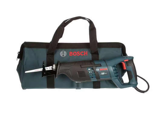 Bosch RS325 12Amp Corded 1in. Variable Speed Compact Reciprocating Saw with All-Purpose Saw Blade and Carrying Case