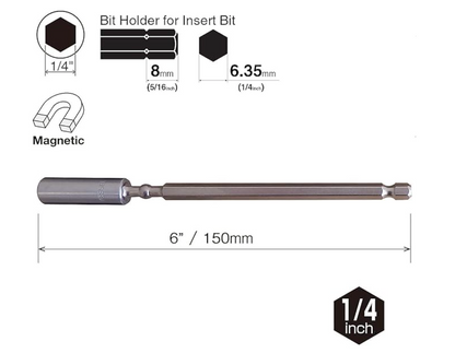 VESSEL Impact Ball Torsion Bit Holder 1pc H1/4" x 150 (6") (#IBHBM150P1)