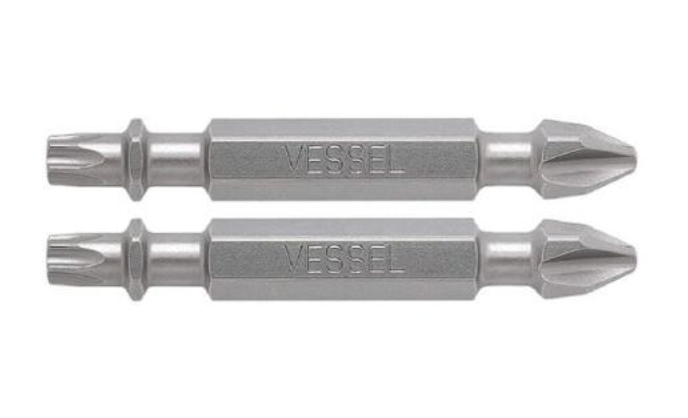 VESSEL Neck Torsion Double-Ended Power Bit PH2, T25x50mm, 2pcs (#DEPH2TX2550P2)