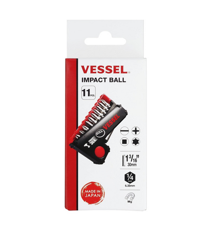 VESSEL Impact Ball Torsion Bit Set 11pcs (#IB11P02U)