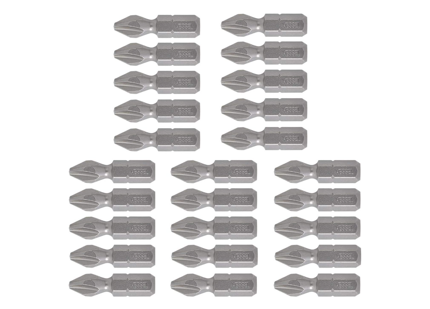 VESSEL Neck Torsion Insert Bits Ph2X25.4 25Pcs (#NTPH2254P25T)