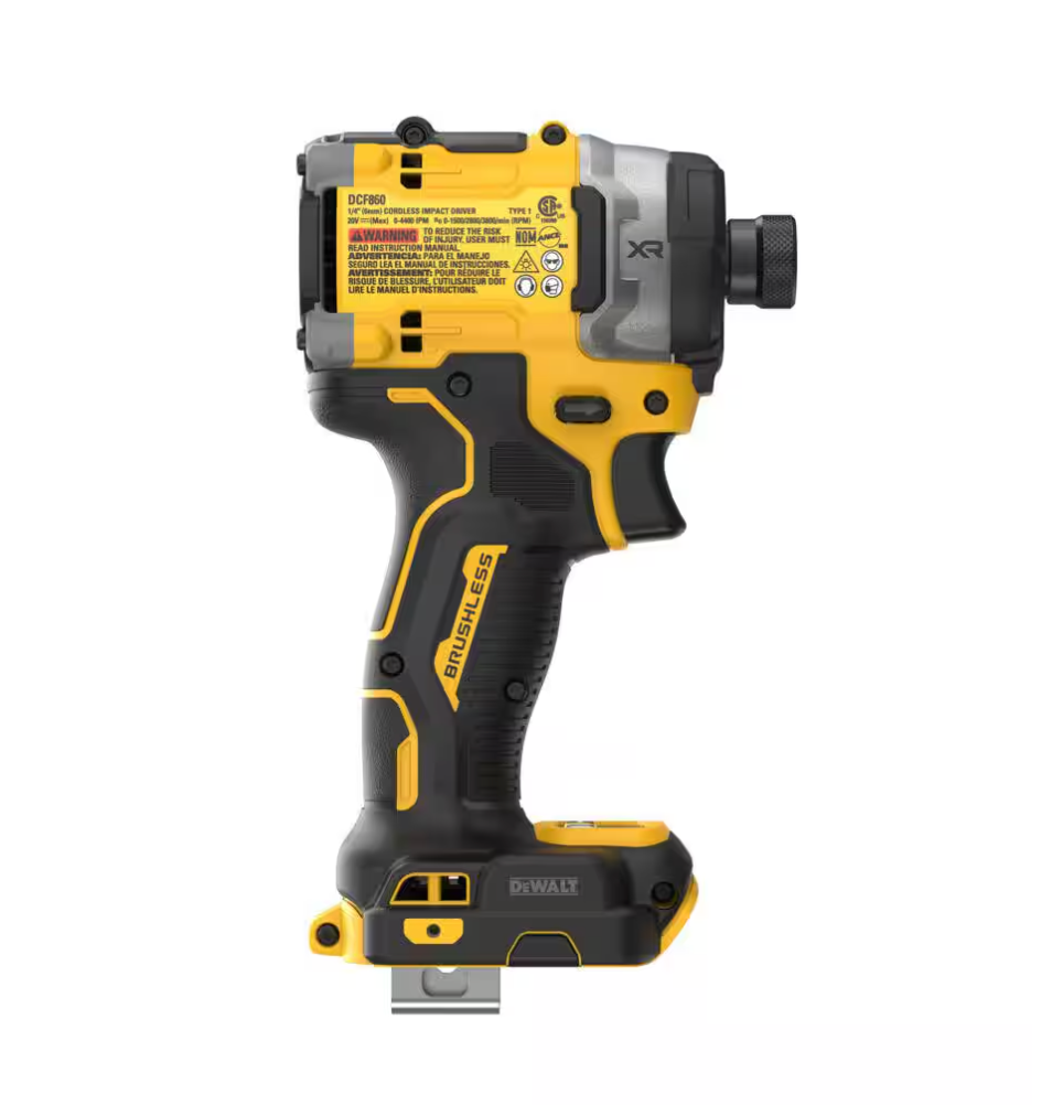 DEWALT DCF860B 20V MAX XR Impact Driver (TOOL ONLY) - Highest Torque and Pro-Level Control