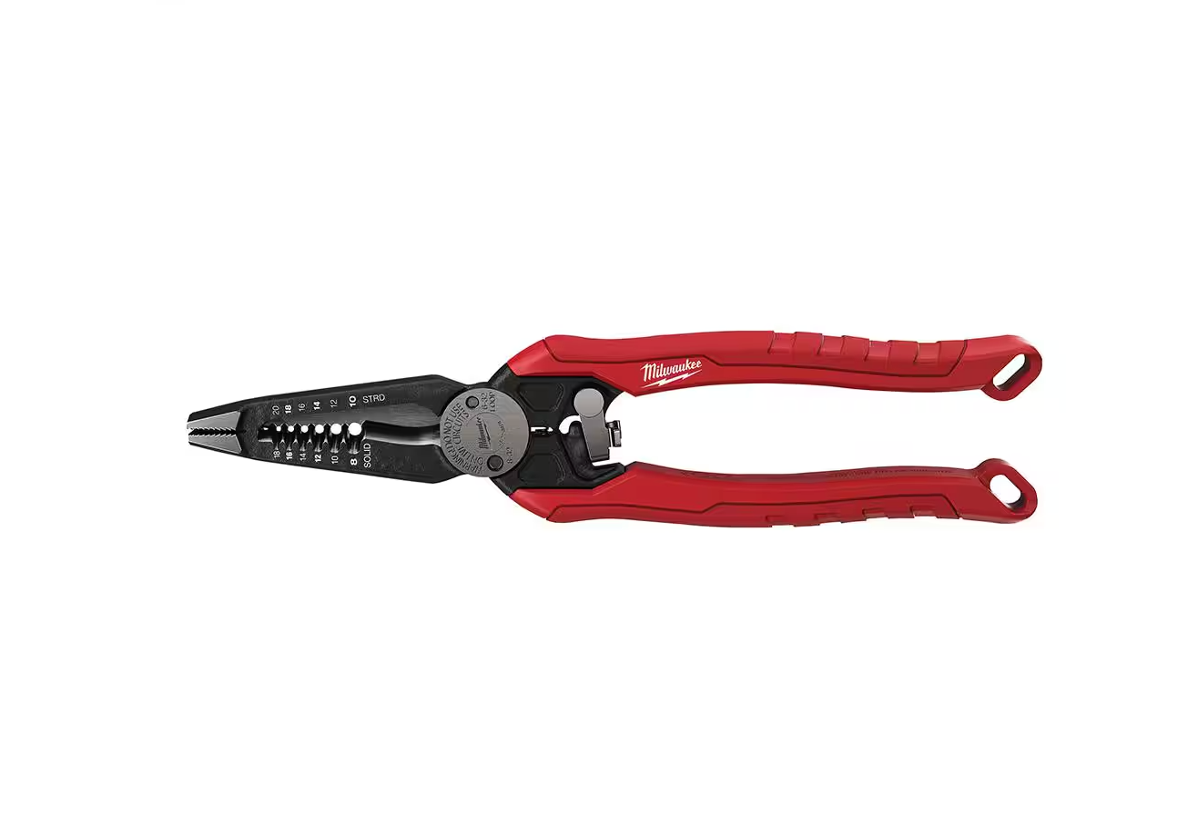 Milwaukee 9" 7-in-1 High Leverage Combination Wire Stripper/Cutter Pliers (48-22-3078)