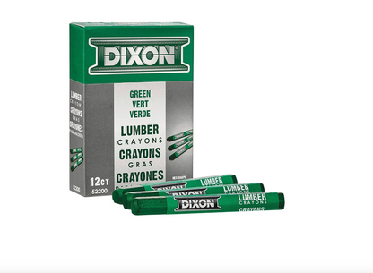 DIXON 12CT Lumber Crayons - Odorless & Tough