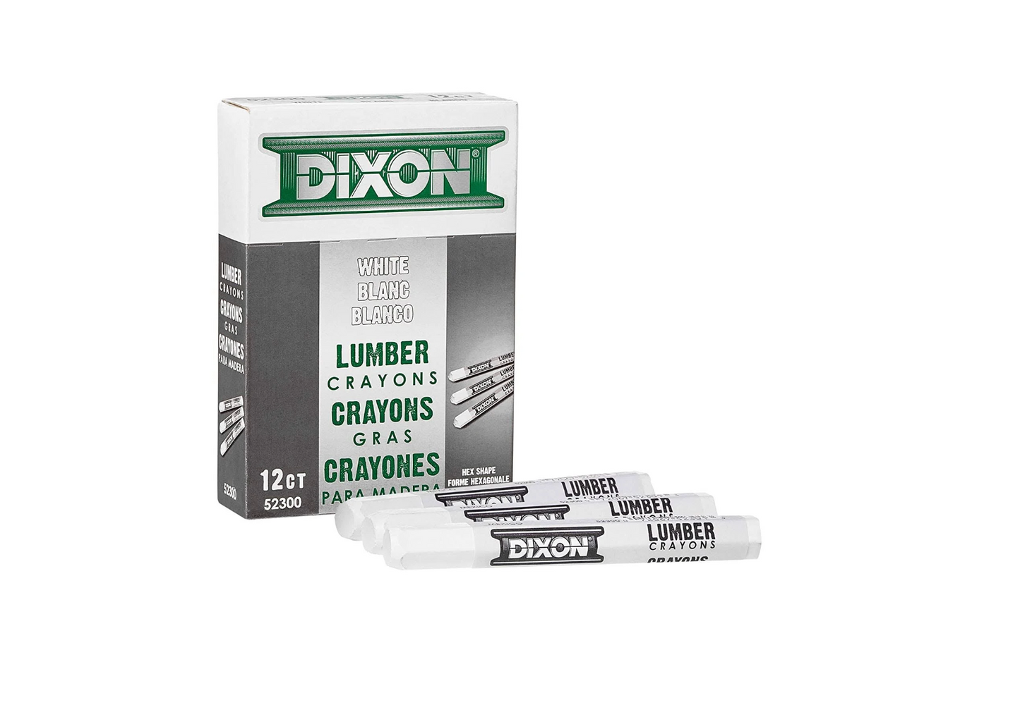 DIXON 12CT Lumber Crayons - Odorless & Tough