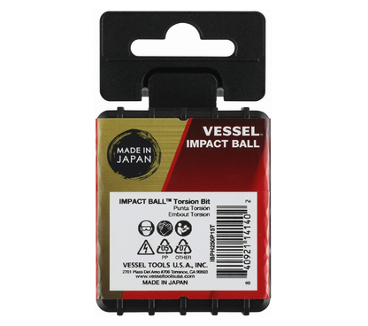 VESSEL Impact Ball Torsion Bit PH2X50 15pcs with Case (#IBPH250P15T)