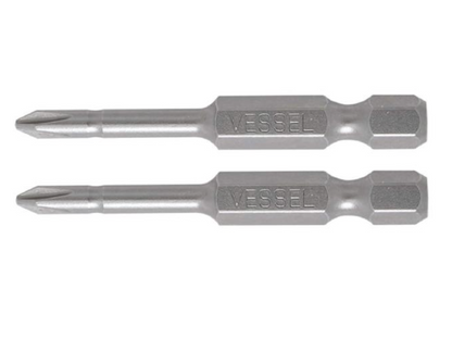 VESSEL Neck Torsion Power Bits PH1x50mm, 2pcs. (#NTPH150P2)