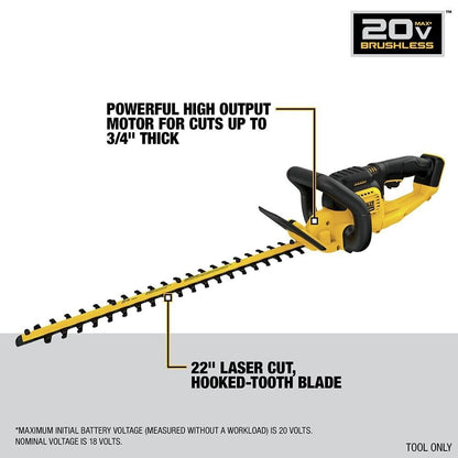 NEW IN BOX Dewalt DCHT820B 20V MAX Lithium-Ion 22 In. Hedge Trimmer (Tool Only)